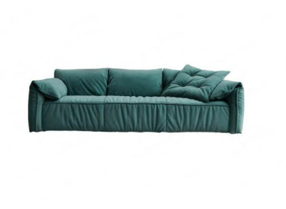 Designer Blaues Sofa 3-Sitzer Couch Wohnzimmer Sitz Möbel Textil Sofas