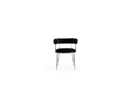 Designer Schwarzer Barhocker Luxuriöse Esszimmer Metallrahmen Stühle