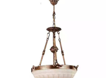 Lüster Deckenleuchter Lampe Beige Deckenlampe Kronleuchter Glas Gold