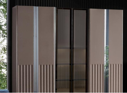 Beiger Kleiderschrank Moderne Schlafzimmer Schränke Stilvolle Holz Möbel