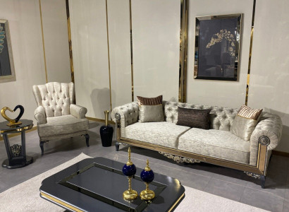 Sofagarnitur 3+1 Sitzer Set Design Sofas Polster Textil Relax Sofa 2tlg