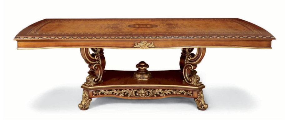 Esstisch Esszimmertisch Essecke Groß Tisch Esszimmer Barock Gold XXL