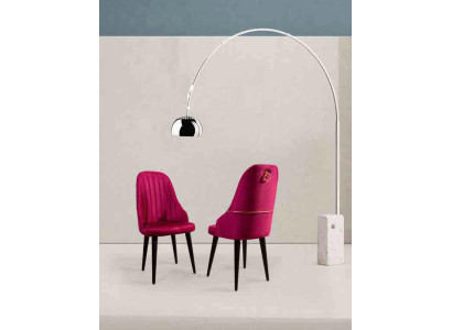 Hölzerner weicher rosa Stuhl auf schwarzen Beinen für den Esszimmer neues Modell
