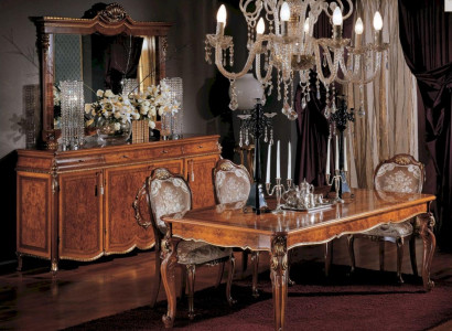 Gruppe Sideboard Spiegel Kommode Schränke Holz Möbel Braun Wohnzimmer