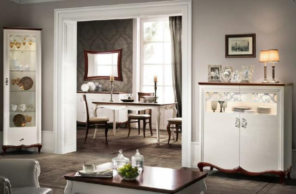 Massivholz Echtholz Handarbeit Klassische Vitrine Vitrinen Schrank Vitrinen MIWN 