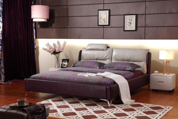 Modernes Luxus Design Bett XXL Betten Stil Dekor Hotel Doppel Leder 140 160