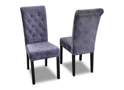 Blaue Chesterfield x8-er Stuhlgarnitur Designer Lehnstühle Moderne Sitzmöbel