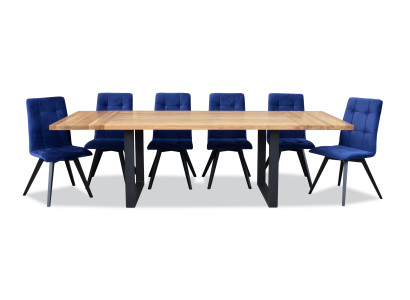 Garnitur Komplett Set Esstisch 6 Stühle Esszimmer Gruppe Holz Tisch Tische 7tlg