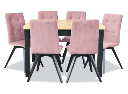 Klassischer Esstisch Tisch Holz Esszimmer Garnitur 6x Stuhl Set Stühle 7 tlg.Set