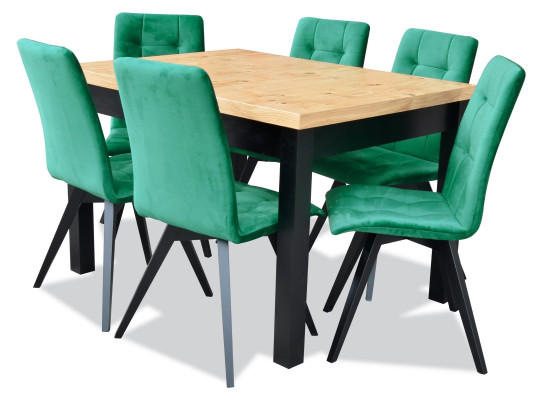 Esszimmer Set Luxus Tisch 6x Stühle Esstisch Lehnstühle Garnitur 7tlg.Gruppe Neu