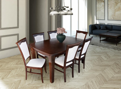 Komplette Essgarnitur 7tlg. Esszimmer Garnitur Set Modern Tisch 6x Stühle Stuhl