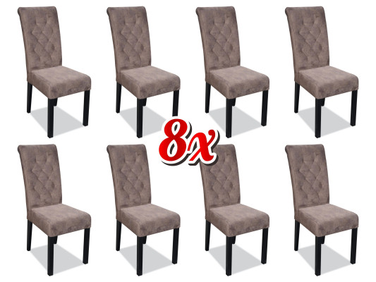 Mehrfarbige Chesterfield x8 Stühle Designer Luxus Sessel Polsterstühle Lehnstühle
