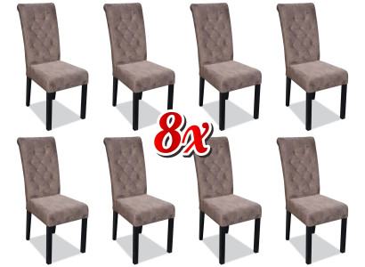 Mehrfarbige Chesterfield x8 Stühle Designer Luxus Sessel Polsterstühle Lehnstühle