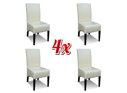 Weiß Sessel 4x Luxus Klassischer Esszimmer Stuhl Stühle Sitz Modern Massiv Holz