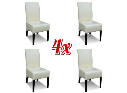 Weiß Sessel 4x Luxus Klassischer Esszimmer Stuhl Stühle Sitz Modern Massiv Holz