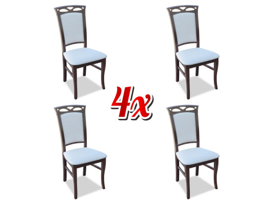 Esszimmerstuhl Lehn Stühle Esszimmerstühle Neu Textil Set 4x Massiv Holz Stuhl