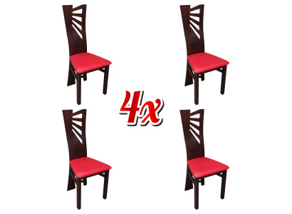 Esszimmerstuhl Designer Stühle Esszimmerstühle Neu Leder Set 4x Massivholz Stuhl