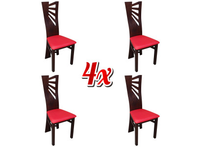 Esszimmerstuhl Designer Stühle Esszimmerstühle Neu Leder Set 4x Massivholz Stuhl