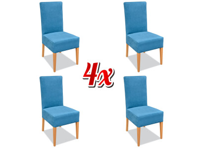 Klassischer Esszimmer Stuhl Gruppe Lehnstuhl 4x Stühle Garnitur Polster Samt Neu