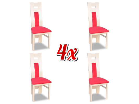 Gruppe Sitz Polster Lehn Stühle Garnitur Holz Massiv Luxus Sessel Set 4x Stuhl