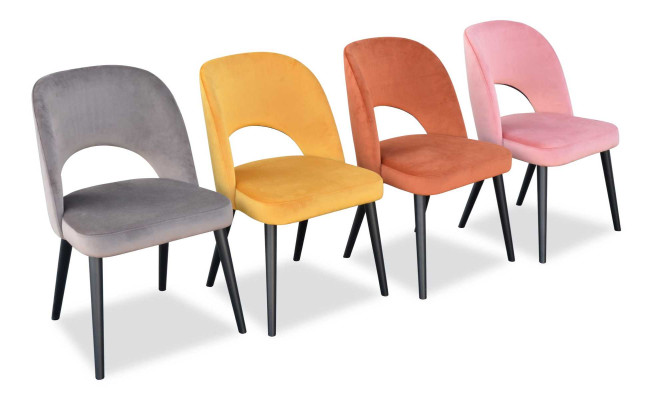 Luxus Design Polster Stuhl Esszimmerstuhl Sitz Lehn Esszimmer Holz Neu