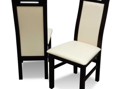 Stuhl ohne Armlehne Esszimmerstuhl Holz Esszimmer Schwarz Design Modern