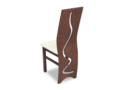 Luxus Design Polster Stuhl Stühle Sitz Lehn Büro Office Esszimmer Holz K3