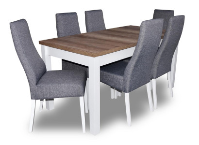 Essgarnitur Esstisch 6 x Stuhl Set Set Garnitur Tisch Essgarnitur Essgruppe 7tlg