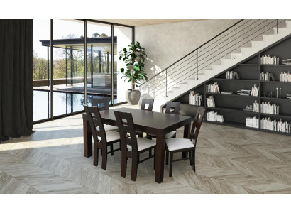 Klassische Esszimmer Möbel Essgarnitur Lehnstuhl Tisch Gruppe 7tlg.Set Klassisch