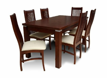 Esstisch + 6 Stühle für Esszimmer Set Essgruppe Klassischer Tisch Neu