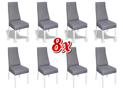 Esszimmer 8x Stühle Stuhl Set Sessel Küche Neu Design Polster Leder Textil Möbel