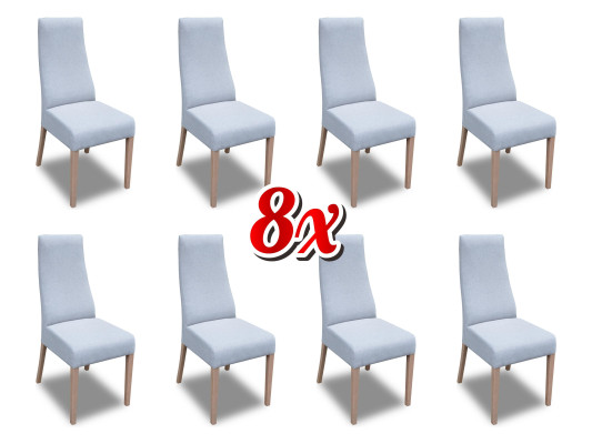 Esszimmer 8x Stühle Stuhl Set Sessel Küche Neu Design Polster Leder Textil Möbel