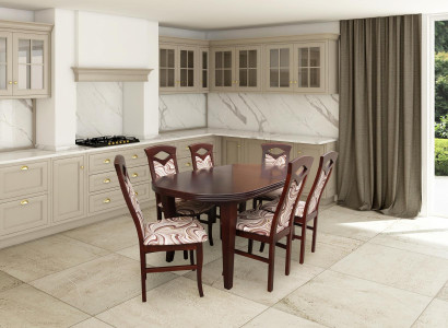 Moderne 7tlg. Esszimmer Garnitur Set Klassischer Tisch 6x Stühle Stuhl Gruppen