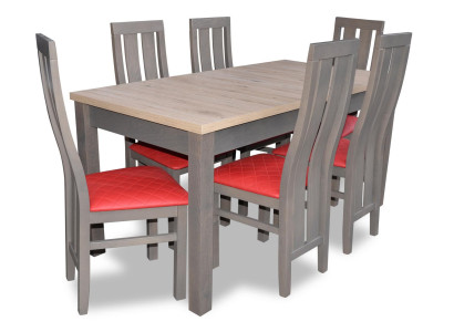 Komplett Set Esstisch 6x Stühle Esszimmer Set Ess Gruppe Tisch Tische 7tlg Neu