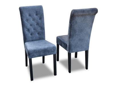 6x Chesterfield Stuhl Set Sitz Polster Garnitur Esszimmer Stühle Lehn Leder