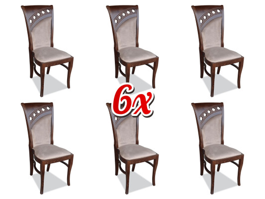 Garnitur Küchen Wohnzimmer Esszimmer Set Designer Stuhl Set 6x Stühle Polster