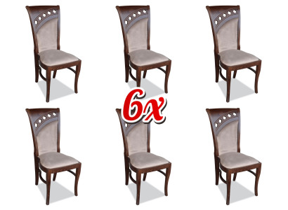 Garnitur Küchen Wohnzimmer Esszimmer Set Designer Stuhl Set 6x Stühle Polster