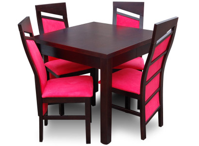 Lehnstühle Design Ess Tisch + 4 Stühle Set Garnitur Zimmer Gruppe 5 tlg. Tische