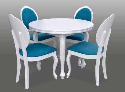 Esstisch + 4 Stühle Esszimmer Set Essgruppe Klassischer Tisch 5tlg Set Stuhl neu