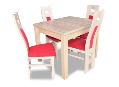 Design Esszimmer Set Garnitur 5tlg Holz Möbel Kommode 4x Stuhl Tisch Gruppen Neu