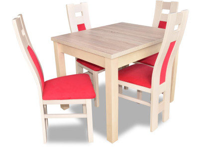Design Esszimmer Set Garnitur 5tlg Holz Möbel Kommode 4x Stuhl Tisch Gruppen Neu