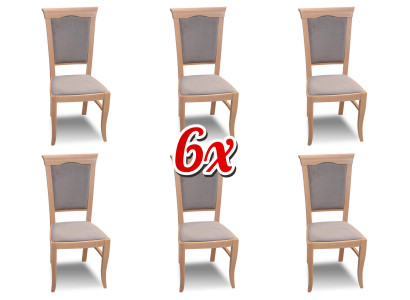 Gruppe Sessel Italienische Luxus Möbel Garnitur Esszimmerstuhl Set 6X Stühle Neu