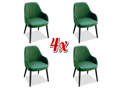 Küche Stühle Elegant Esszimmer Stoff Neu Set 4x Sessel Stuhl Design Holz Textil