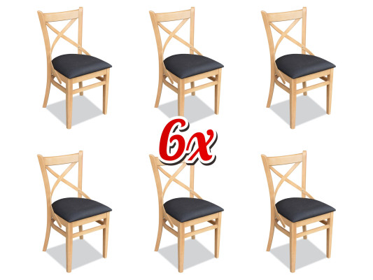 Garnitur Komplett Gruppe Stuhlgruppe 6x Stück Esszimmer Stuhl Set Lehn Stühle