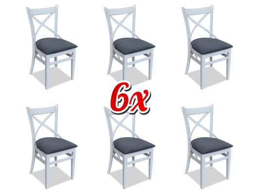 Garnitur Komplett Gruppe Stuhlgruppe 6x Stück Esszimmer Stuhl Set Lehn Stühle