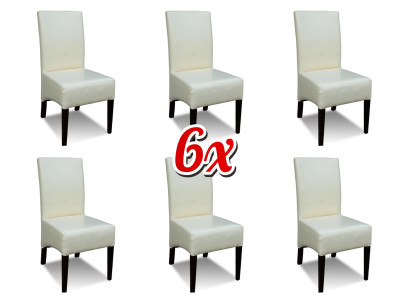 Esszimmer Garnitur Holz Lehn Leder Textil Stuhl 6x Stühle Gruppe Set Lehnstuhl