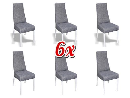 Gruppe Set Wohn Echtes Holz Esszimmer Garnitur Lehn Samt Textil Stuhl 6x Stühle