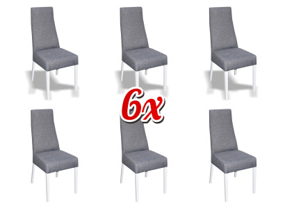 Gruppe Set Wohn Echtes Holz Esszimmer Garnitur Lehn Samt Textil Stuhl 6x Stühle