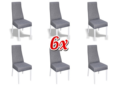 Gruppe Set Wohn Echtes Holz Esszimmer Garnitur Lehn Samt Textil Stuhl 6x Stühle