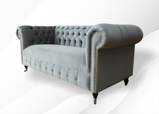 Chesterfield Sofa Couch Polster Stoff Leder Textil Couchen Deko Garnitur